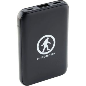 A black power bank from Outdoor Tech.